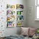 preview thumbnail 1 of 8, Wallniture Denver 17" Floating Shelves for Kids Room Decor, White Bookshelf (Set of 8)