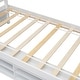 preview thumbnail 57 of 57, Wooden House-shaped Twin House Bed with Bedside Built-in Storage Shelves,Under Bed Storage,Kids and Baby