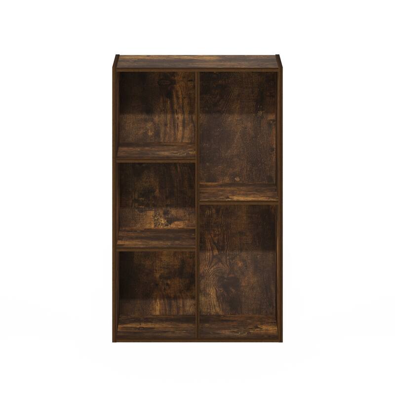Furinno Luder 5-Cube Reversible Open Shelf, Blackwood