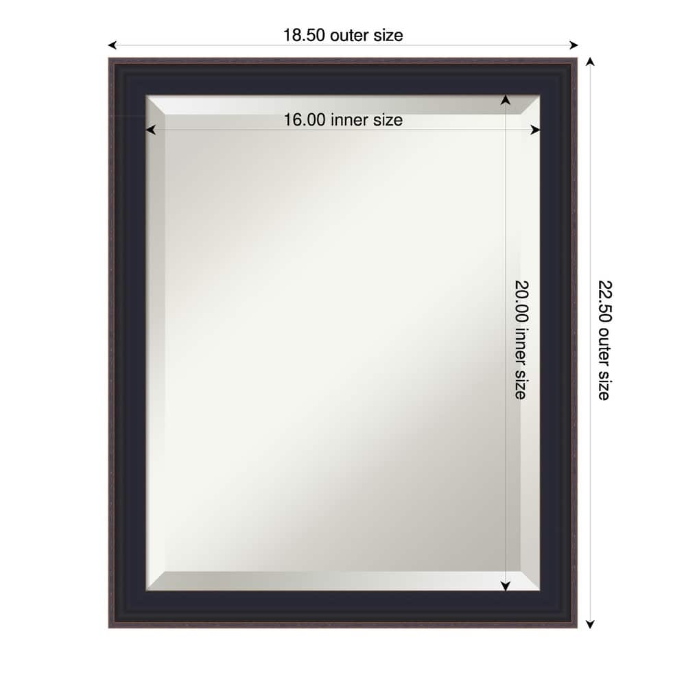 Havana Black Bronze Beveled Framed Wall Mirror - Havana Black Bronze