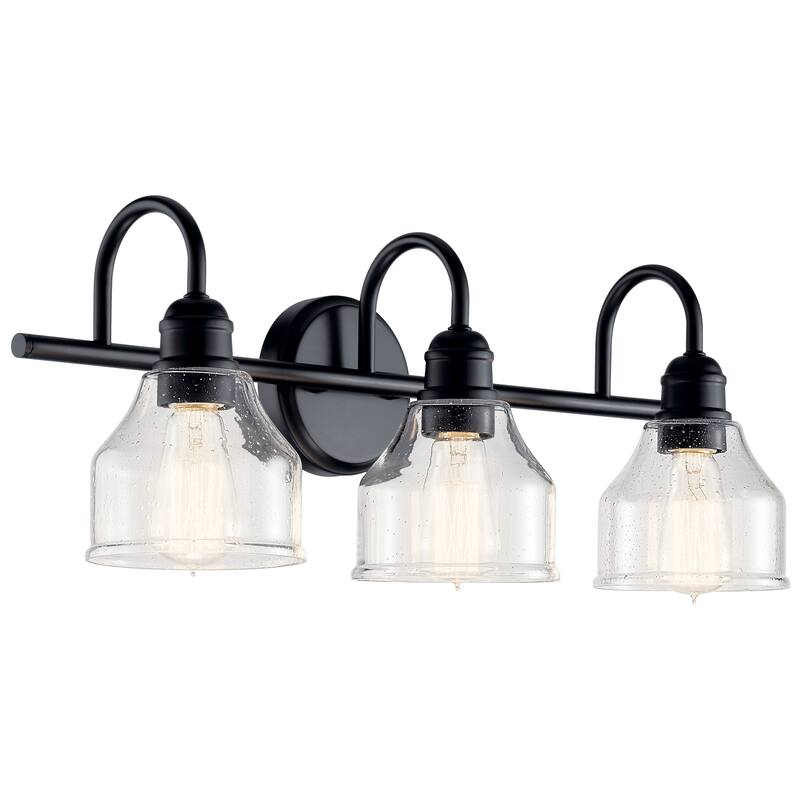 Kichler Lighting Avery 24 in. 3-Light Black Vanity Light