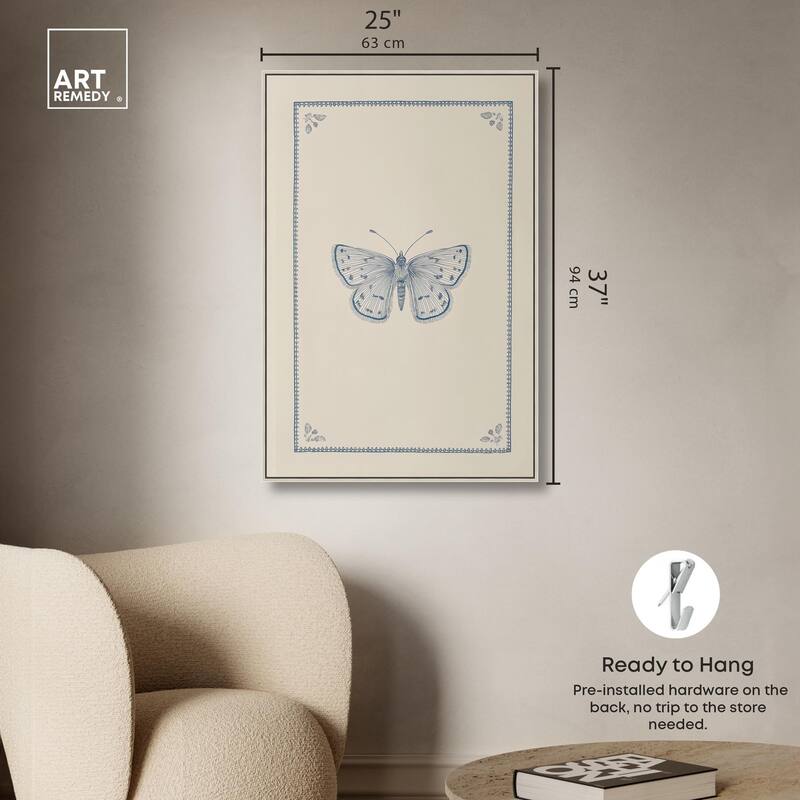 Blue Butterfly II Canvas by Art Remedy