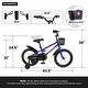 preview thumbnail 48 of 54, Adjustable 14" & 16" Kids Bike with Training Wheels, Safe Brakes & Easy Assembly
