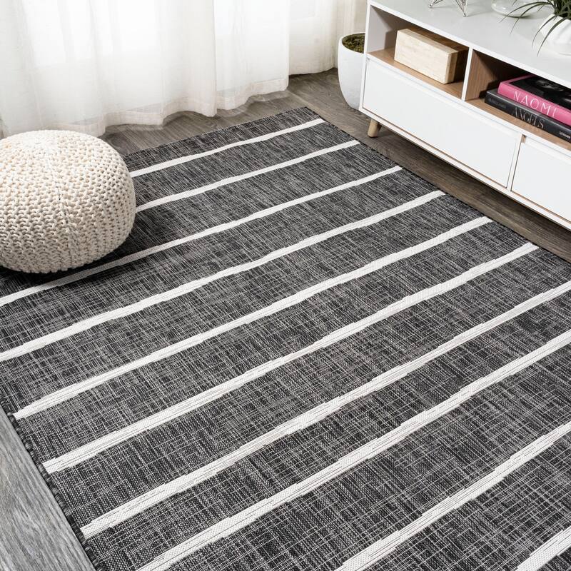 JONATHAN Y Andratx Berber Stripe Indoor/Outdoor Area Rug