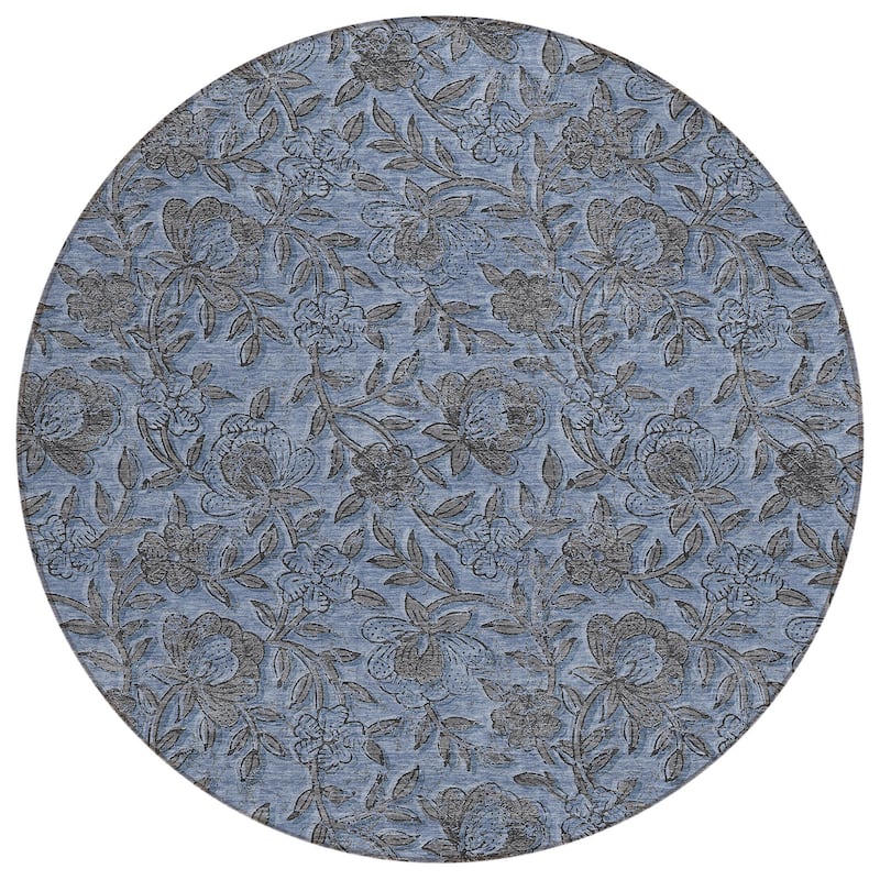HomeRoots Floral Transitional Rectangle Outdoor Rug