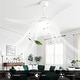 preview thumbnail 64 of 75, Sofucor 42/52 Inch Low Profile Flush Mount Ceiling Fan with Light,Remote Control,Solid wood/ABS Blades,Reversible Quiet DC Motor