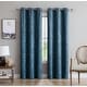 preview thumbnail 46 of 74, Gracewood Hollow Plakalo Embossed Thermal-weaved Blackout Grommet Drapery Curtains 38" W x 84" L - Teal