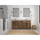 preview thumbnail 17 of 48, Willow Collections 72 x 22 Santa Monica Teak Double Bowl Sink Bathroom Vanity in Distressed Graywashed with Countertop