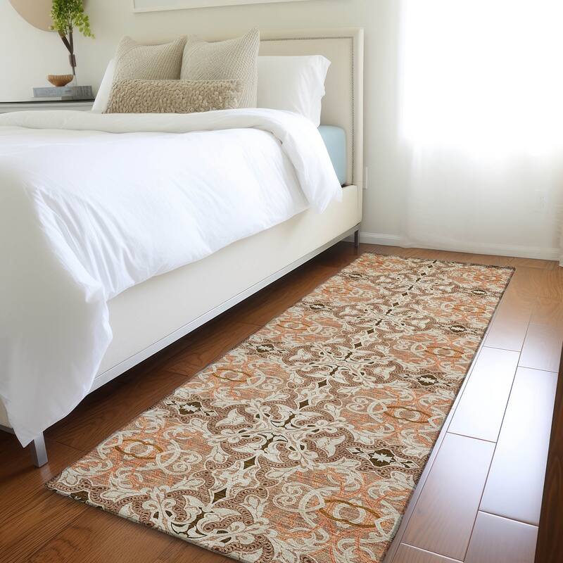 Machine Washable Indoor/ Outdoor Chantille Traditional Medallions Rug