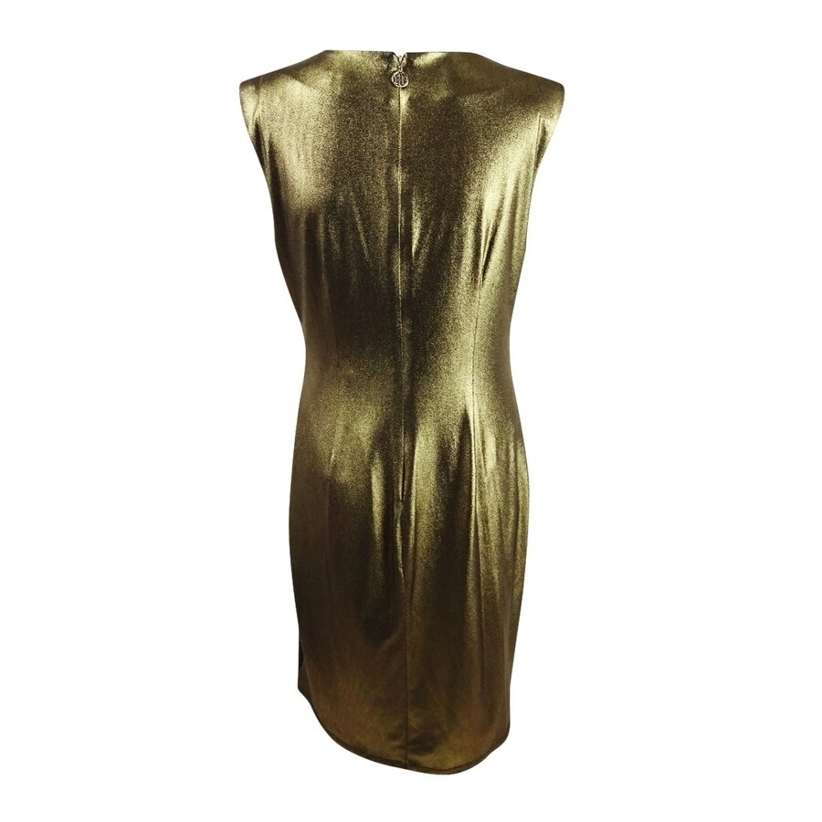 tommy hilfiger metallic sheath dress Metallic Sleeveless Slim Fit Midi Dress | Dresses & Jumpsuits