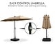 preview thumbnail 7 of 41, Kozyard Butterfly 15' Outdoor Patio Double-Sided Aluminum Umbrella