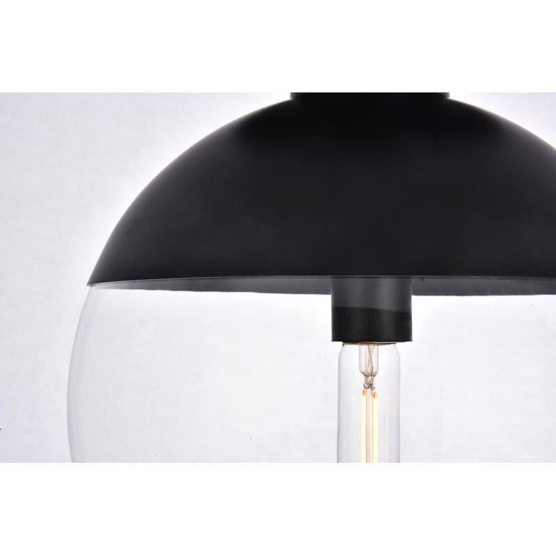 Mid-century Modern 1-light Flush Mount with Glass Orb Shade - N/A