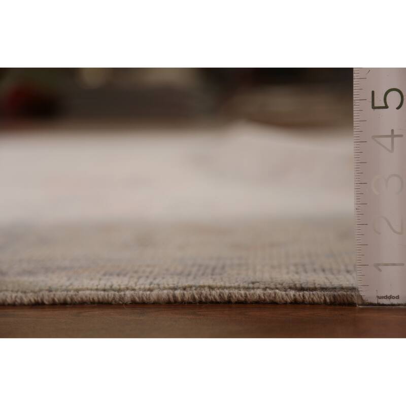 Hand Knotted Oriental 100% Wool Carpet Transitional All-Over Beige & Ivories Oushak Area Rug - 11' 4'' X 8' 4''
