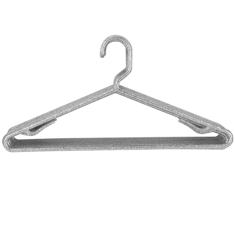 Simplify 10 Pack Granite Look Design Hangers - Silver