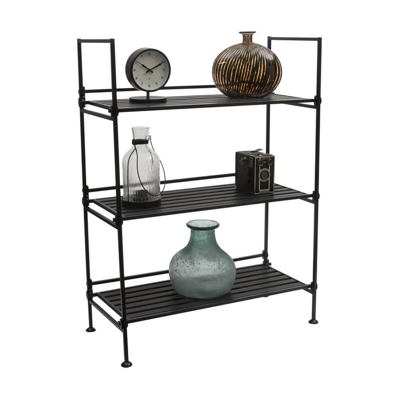 Organize It All 3 Tier Freestanding Shelf in Espresso - 25.12 x 11.37 x 34.25"