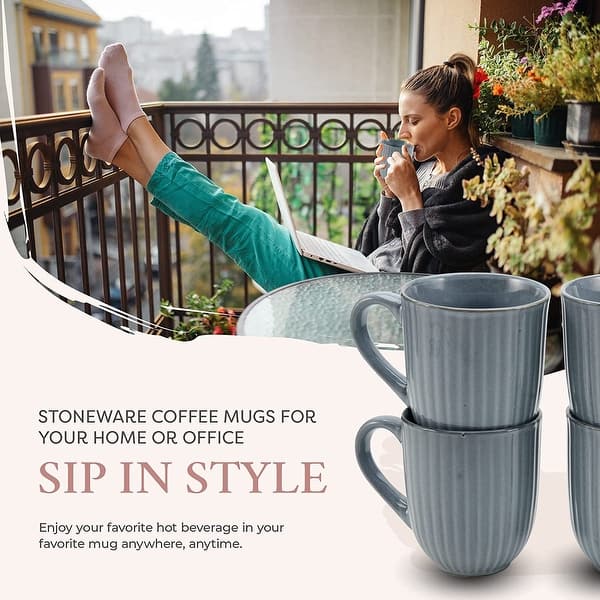 American Atelier 14 oz Large Handle Coffee Mug Set of 4 - Bed Bath & Beyond  - 38192509