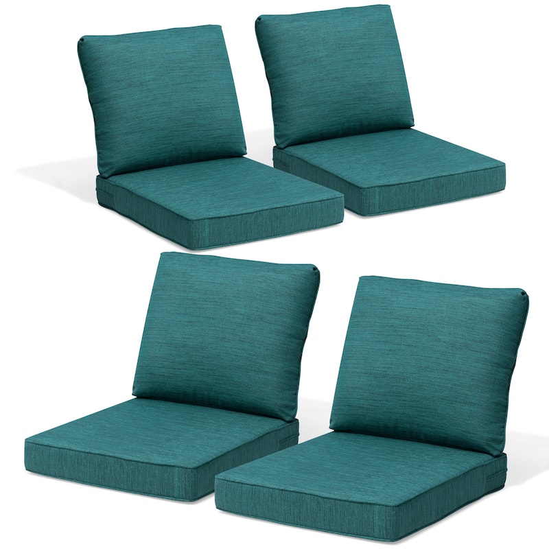 27.6 x 24.4 in Outdoor Indoor Patio Seat Cushions Set - 4PC - MALACHITE