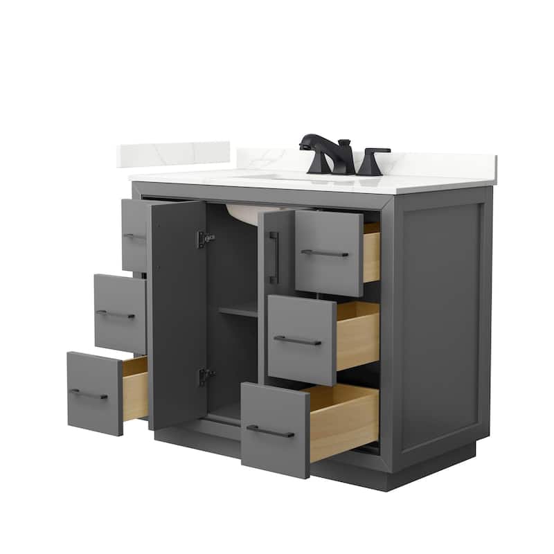 Wyndham Collection WCF111142S-QTZ-US3MXX Icon 42" Free Standing Single