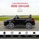 slide 2 of 42, 6V Kids Electric Ride On Car, Audi TT RS wSuspension System and Remote Control, Horn, 5 Songs, Lights, MP3 Player Kids - Black - Assembly Required