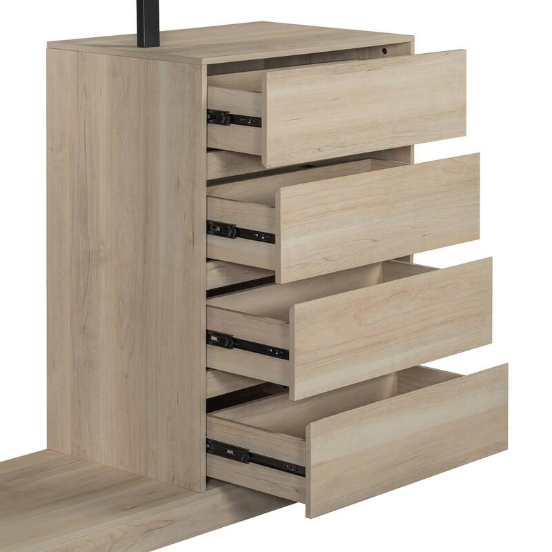 Modern Wardrobe with 4 Drawers and 3 Shelves