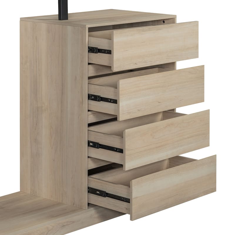 Wardrobe with 4 Drawers and 3 Shelves