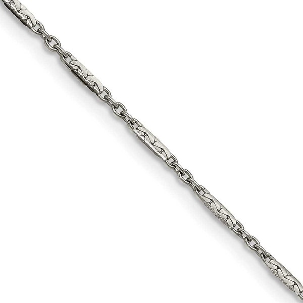 Stainless Steel Polished 1.8 mm Fancy Link Chain Necklace