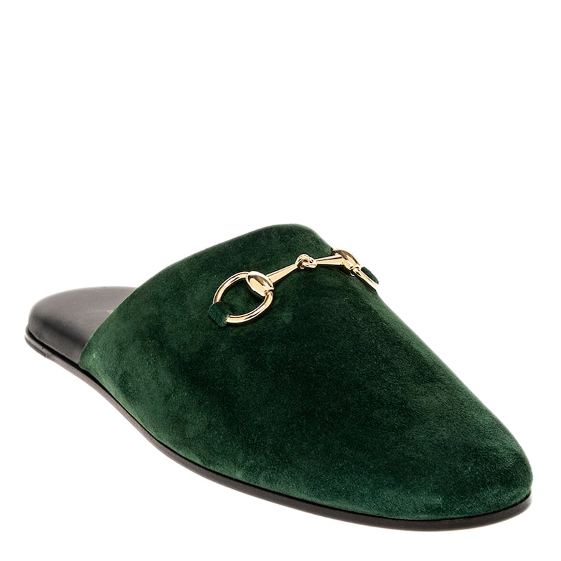 Gucci Suede Mules with Horsebit - 35.5 EU