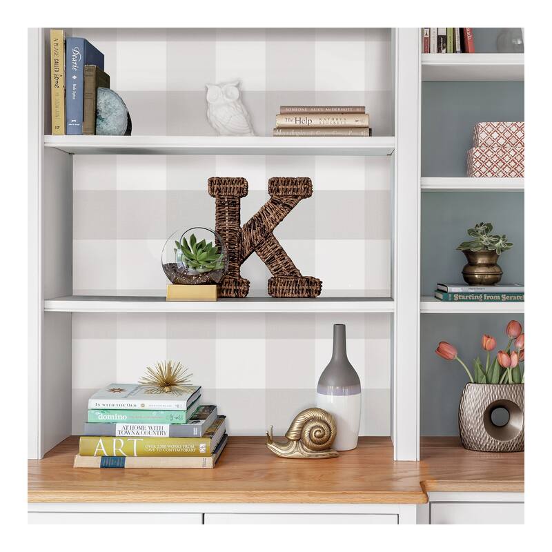 NuWallpaper Farmhouse Plaid Peel & Stick Wallpaper - 216in x 20.5in x 0.025in