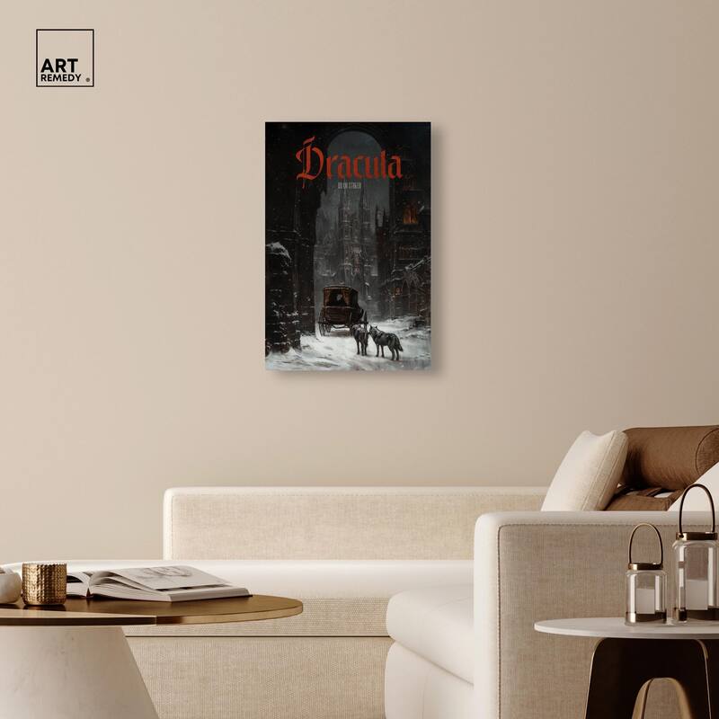 Dracula Gothic Cover Canvas by Art Remedy, Gallery Wrapped