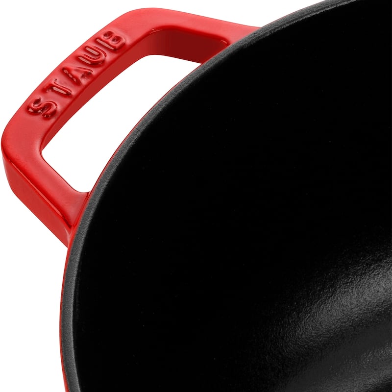 Staub Cast Iron Essential French Oven, Dutch Oven, 5-quart, serves 5-6, Made in France, with Horse Lid - 5-qt