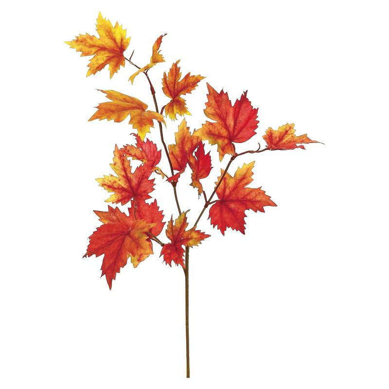 22" Maple Leaf Artificial Decorative Spray