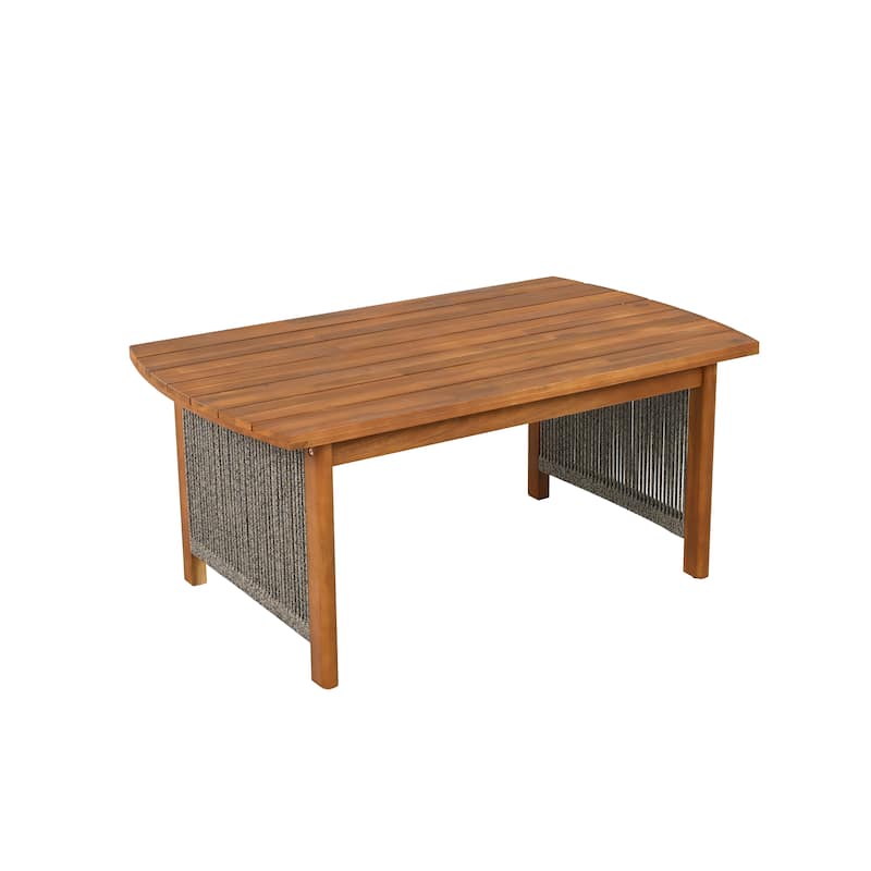 Christopher Knight Home - Calderwood Acacia Wood 5-Piece Outdoor Chat Set