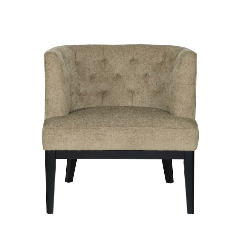 Clough Fabric or Faux Leather Tufted Accent Chair by Christopher Knight Home