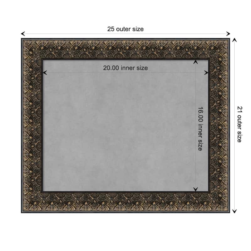Amanti Art Intaglio Embossed Black Framed Magnetic Board - Board Size 20x16