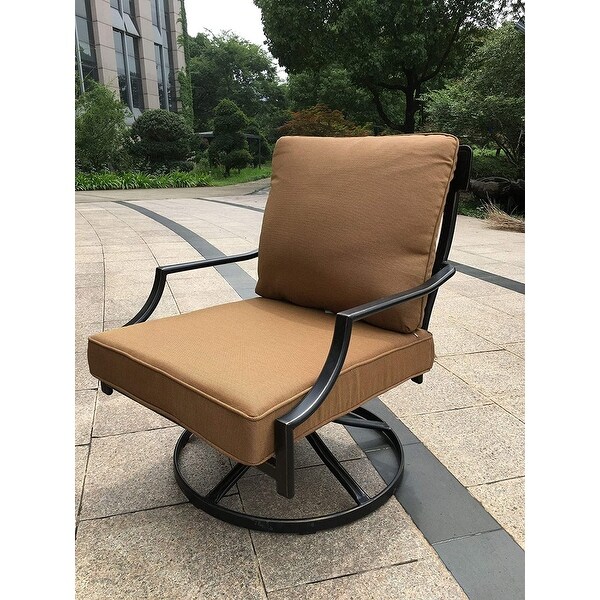 iron swivel patio chairs