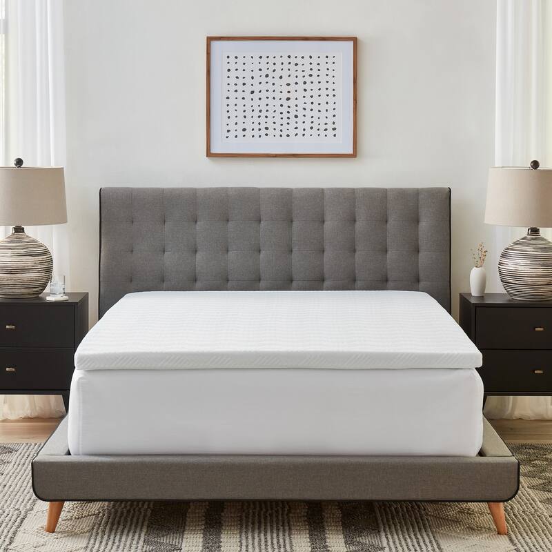 Bodipedic Comfort 2-Inch Memory Foam Mattress Topper with Luxury Cover
