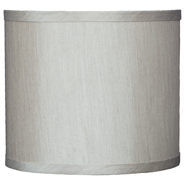 White silk drum lamp shade top