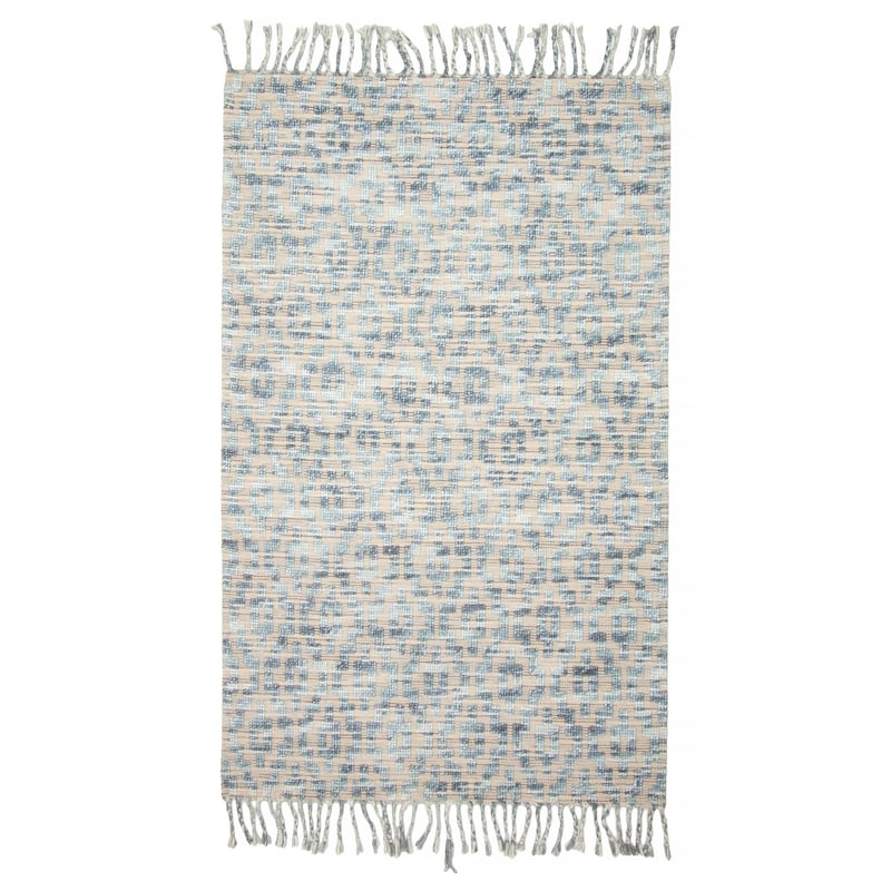 ECARPETGALLERY Braid weave Sienna Teal Wool Rug - 5'0 x 8'0 - Teal - 5'0 x 8'0