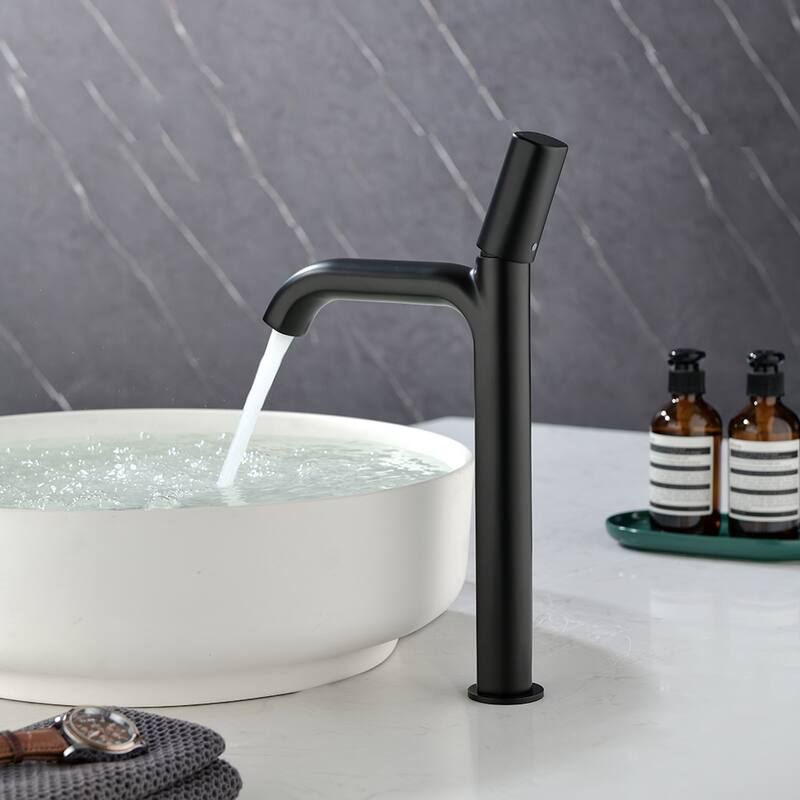 Modern Single Handle Bathroom Vessel Faucet