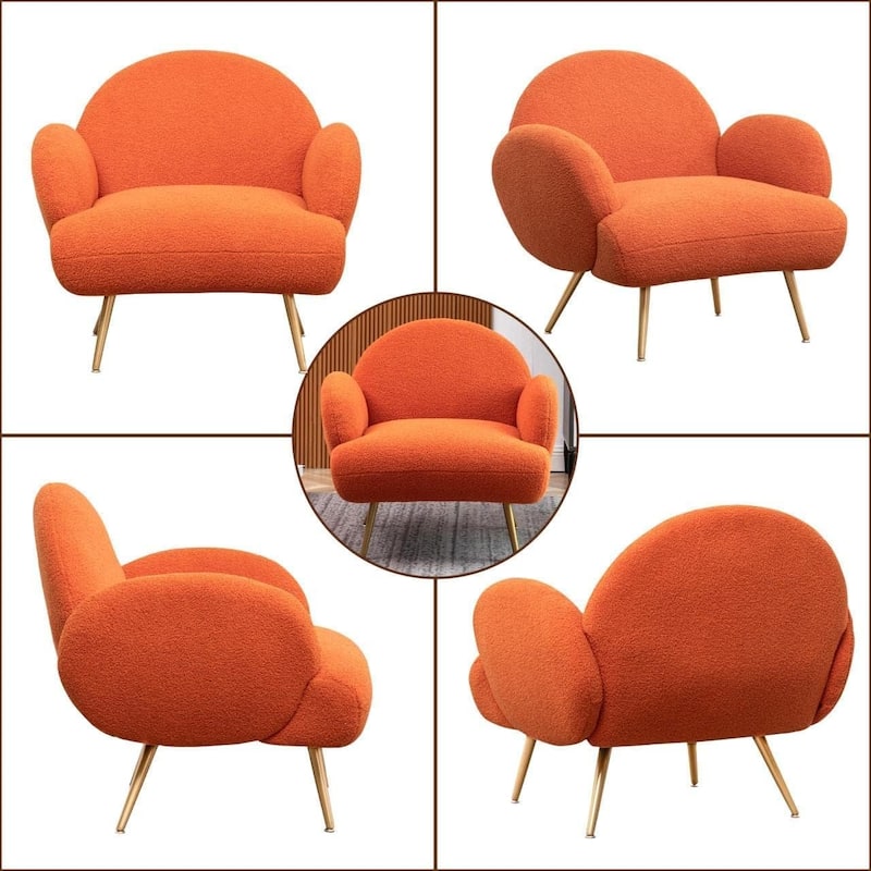 XINMICS Modern Accent Chair Upholstered Armchair for Living Room, Bedroom