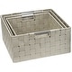 preview thumbnail 11 of 11, Storage Box Woven Basket Bin Container Tote Cube Organizer Shelf Organizer with Built-in Carry Handles
