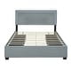 preview thumbnail 5 of 13, Queen Size Bed Velvet Upholstered Platform Storage Bed with 4 Drawers, Rivet-decorated Headboard and Embedded LED Light Strip