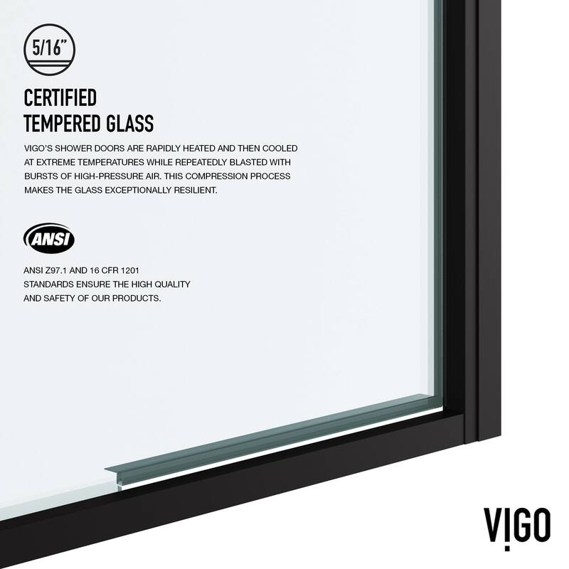 VIGO Astoria Framed Pivot Shower Door