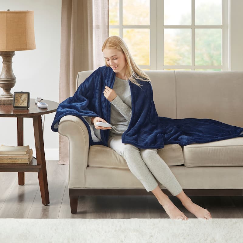 Woolrich Heated Plush to Berber Throw