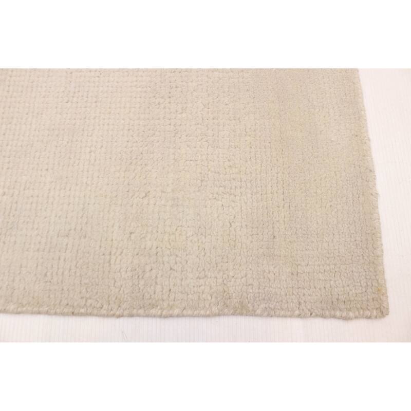 ECARPETGALLERY Hand-knotted Tangier Cream Wool Rug - 5'0 x 7'10