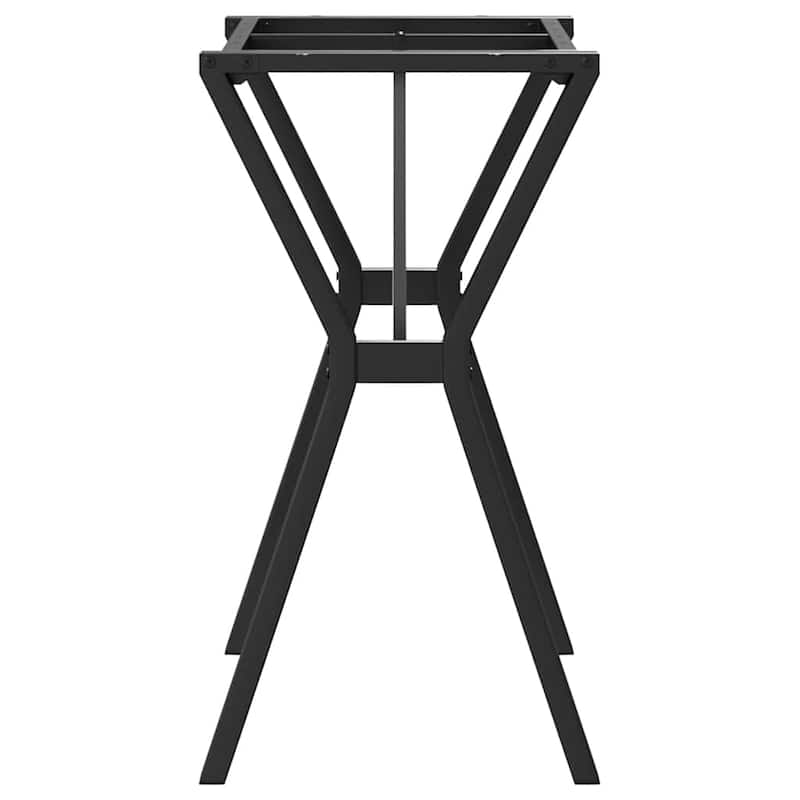 vidaXL Dining Table Leg Black Powder-Coated Steel - 15.7 in x 31.5 in x 28.7 in