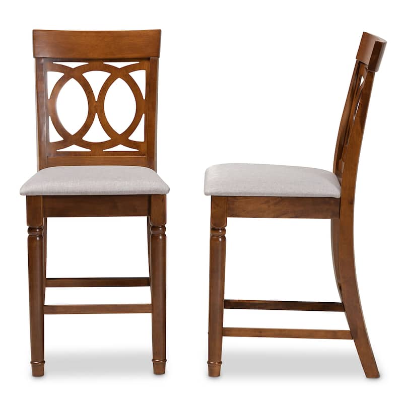 Violet Modern and Contemporary 2-Piece Counter Height Pub Chair Set