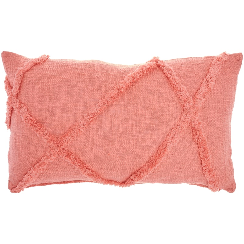 Mina Victory Distressed Diamond Boho Throw Pillow