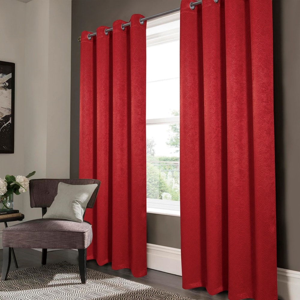 Nellie Geometric Room Darkening Window Curtain Panel 84"