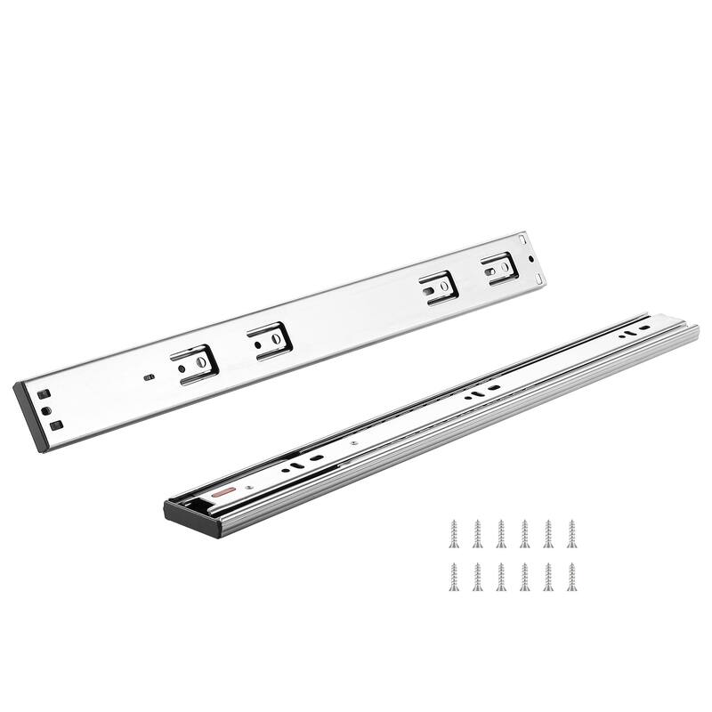 Drawer Slides Side Mount Rails Heavy Duty Full Extension Steel Track - 10 Pairs of 22 Inch